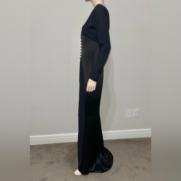 Vintage Donald Deal Long Black Evening Gown 8 - Picture 15 of 16